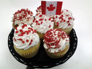 Canada Day cupcakes